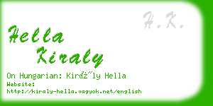 hella kiraly business card